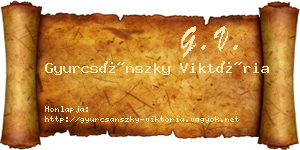 Gyurcsánszky Viktória névjegykártya